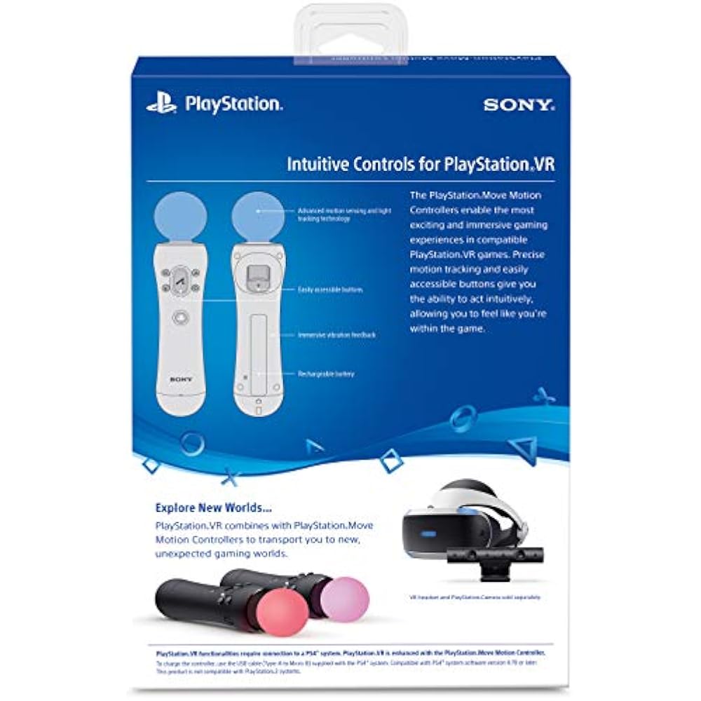 Контроллеры управления движением PlayStation Move — комплект из двух штук — импортированы из США.