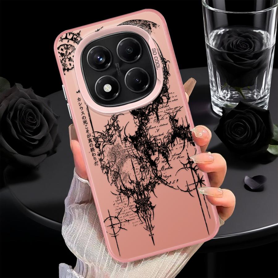 Чехол-бампер в готическом стиле с ангелом и крестом для Xiaomi Redmi Note 14 A1 11 Pro 13C 10 A2 Note 13 12 Pro Plus 12 12C 14C