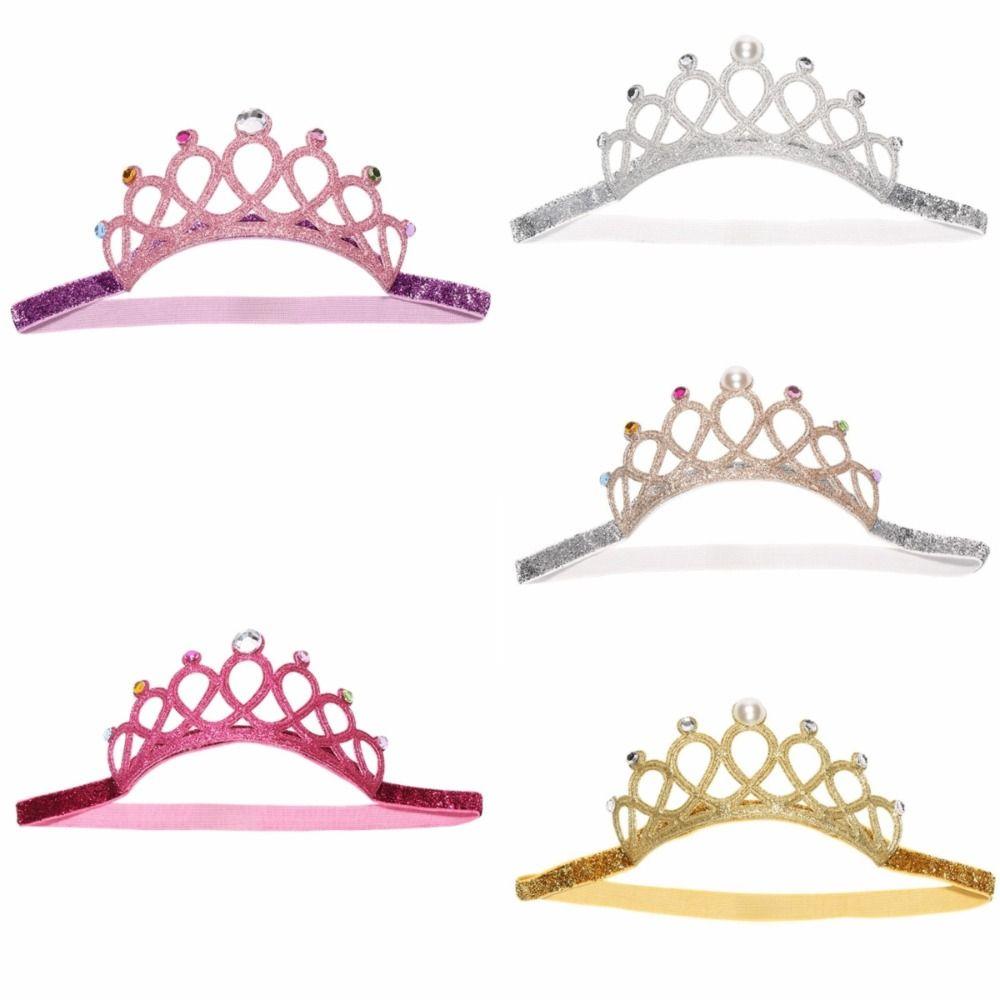 Rhinestone Baby Headband Glitter Pearl Infant Headwear New Elastic Turban  Children Toddler