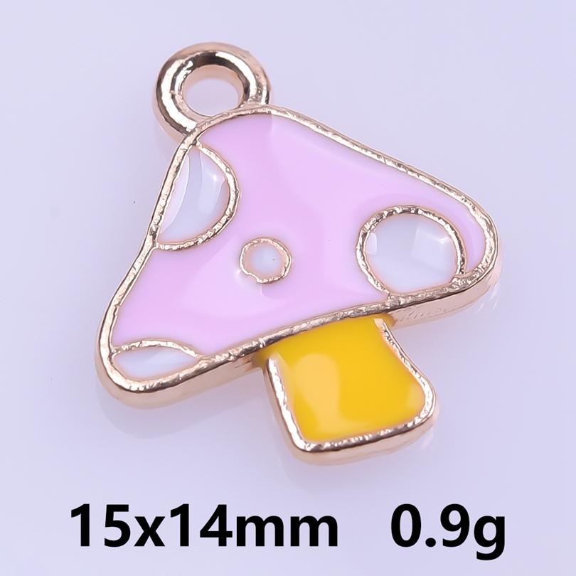Pink Love Girl Accessories Enamel Bulk Charms For Jewelry Making Supplies Moon/Flower/Butterfly Pendants Charm DIY Earring Craft