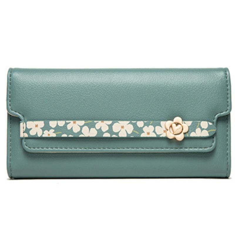 Кошелек из искусственной кожи с пряжкой и принтом, многофункциональная женская сумка