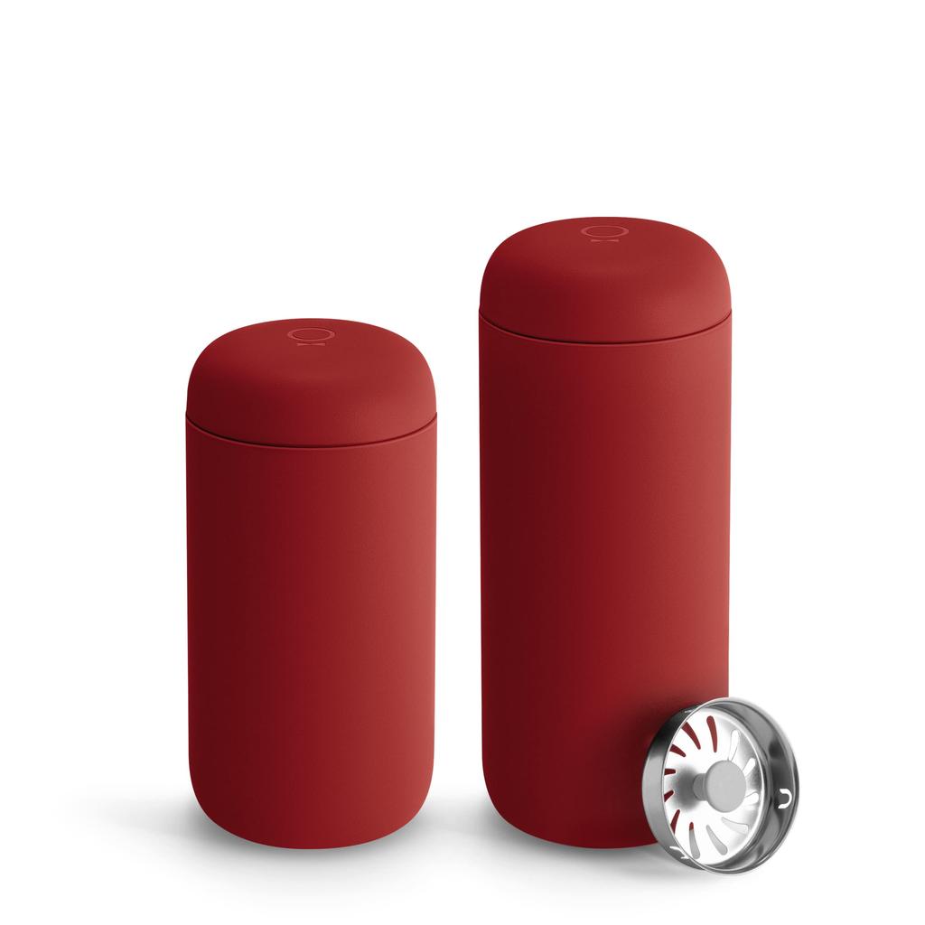 Fellow Carter Move Mug, Official Manufacturer Insulated Travel Mug (Red, 12oz (350ml))