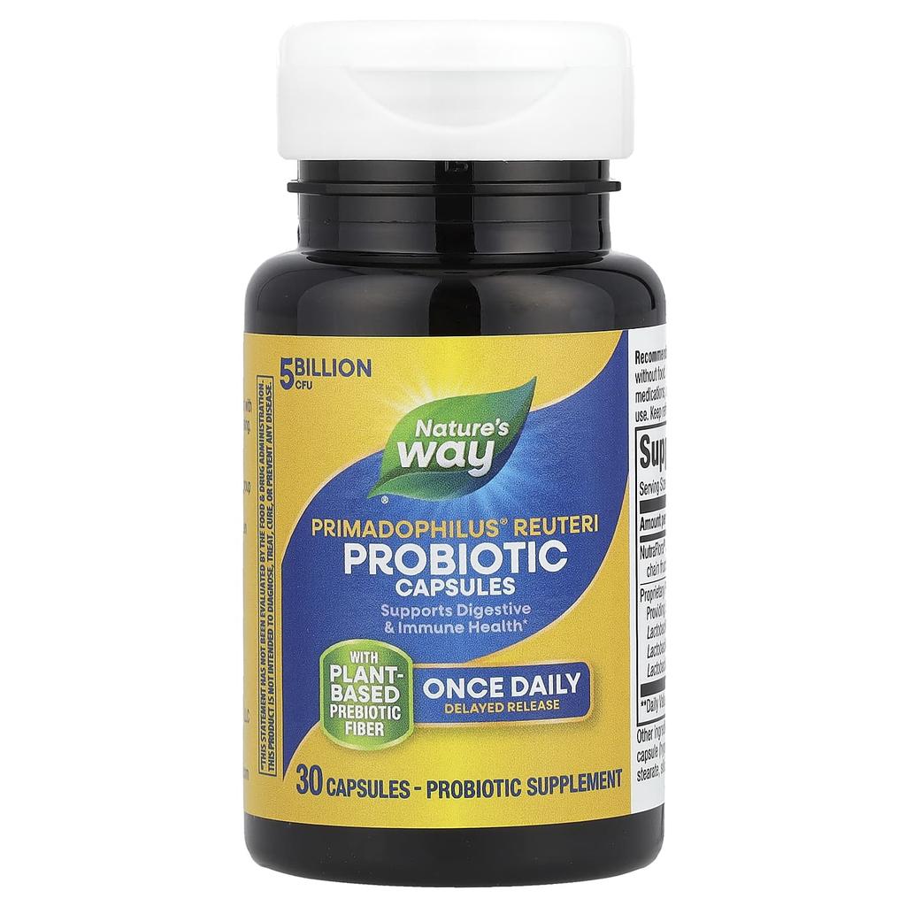 Nature'S Way, Primadophilus® Reuteri Probiotic, 5 Billion CFU, 30 Capsules