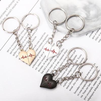 Творческий магнитный брелок-подвеска Love Heartbeat для пар