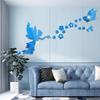 Наклейки на стены с зеркальной поверхностью, самоклеящиеся легкие цветочные феи и бабочки, настенная роспись, товары для дома