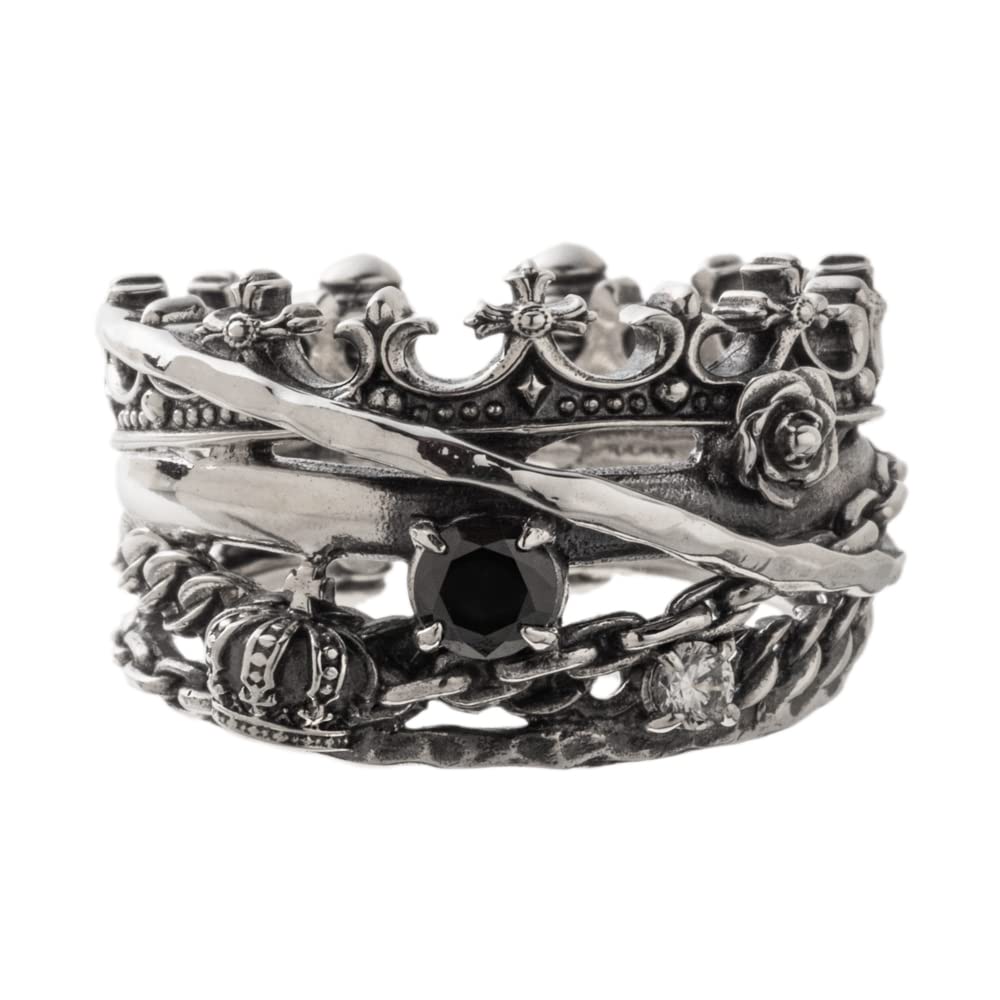 Artemis Kings Mixed Layered Ring for Sizes AKR0070ME Men, 15-21,