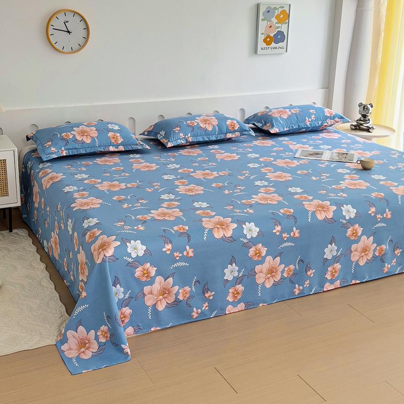 1 шт., плоская простыня большого размера 350*230 см, мягкая простыня с цветочным принтом, толстая простыня, наволочка не входит в комплект