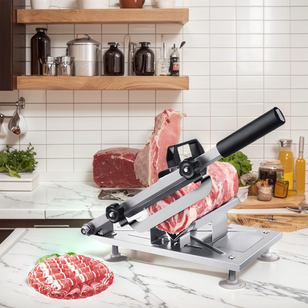 Машина для нарезки говядины, баранины, трав, рулетов, замороженного мяса, кухонная машина из нержавеющей стали, овощерезка