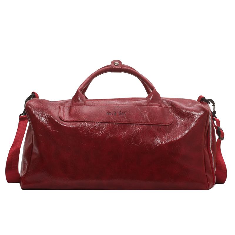 Unisex PU Leather Fitness Duffle Bag for Business, Yoga, or Swim - Large Capacity, Handheld/Shoulder Style