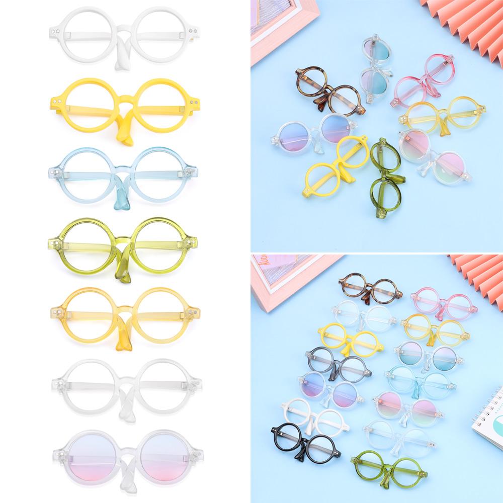 Lovely Candy Color For Blythe Miniature Doll Glasses Toys Eyewear Plush Doll Clear Lens Eyeglasses