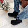 Женские зимние ботинки на платформе 2025 Зимние Новые Уличные Плюшевые Утепленные Хлопковые Ботинки Нескользящие Удобные С Увеличением Роста Теплые Ботинки