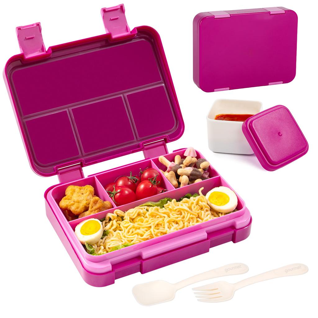 40oz Cartoon Pattern Bento Lunch Box Set Leak Proof Removable Dividers Meal Container for School Office Picnic Food Snack Prep