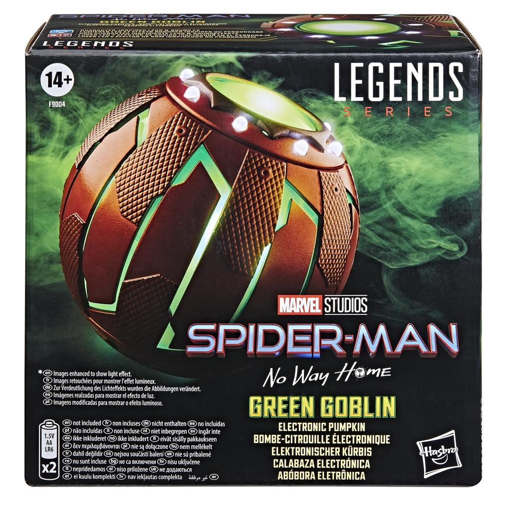 Hasbro Серия MARVEL Legends Электронная тыква Зеленого Гоблина, Человек-Паук: Нет пути домой Взрослый коллекционный реквизит для ролевых игр F9004 (аутентичный)