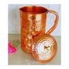 Pure Copper Jug/Pitcher with Diamond Hammered Beeding Design, Drinkware & Storage Purpose, Volume-1500 ML