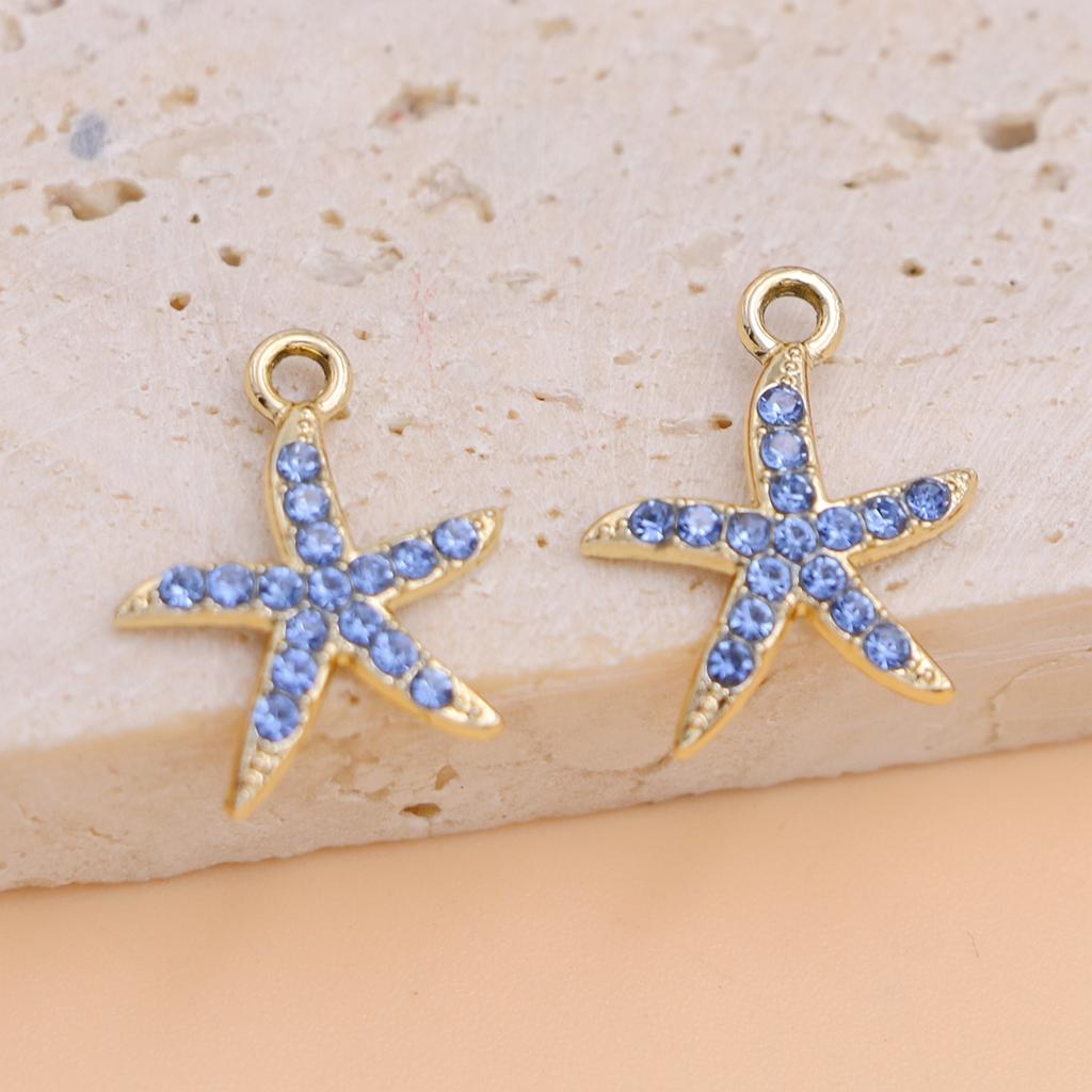 10 шт. Посеребренные Хрустальные Звезды Морские Звезды Подвески-Шармы Для Изготовления Украшений Браслет Ожерелье Серьги Аксессуары Поделки Своими Руками 18X13 мм