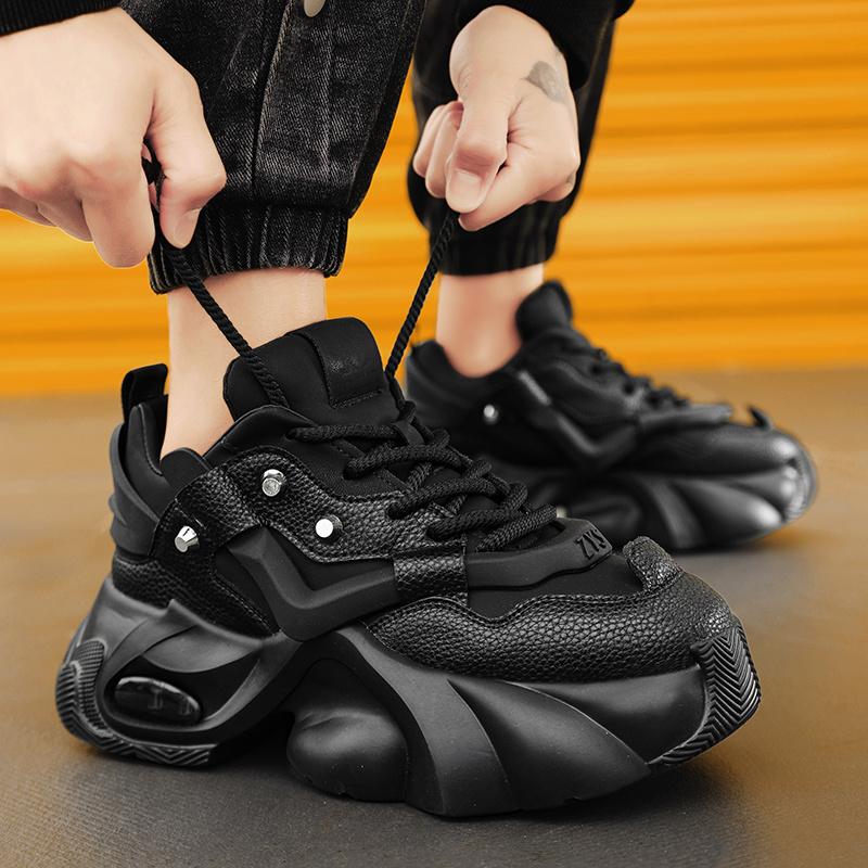 Горячая Мода Белые Повседневные Кроссовки Мужские Дизайнерские Туфли на Платформе Мужские Увеличивающие Рост Роскошные Кроссовки Мужские Повседневные Спортивные Туфли 2024