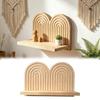 Floating Design Wall Mounted Shelves Multi-Layer Design Wooden Shelves Arched Wall Shelves  Bedroom