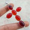 Garnet Gemstone 925 Sterling Silver Plated Gifted Cross Shape Pendant Jewelry NST-J2H30425