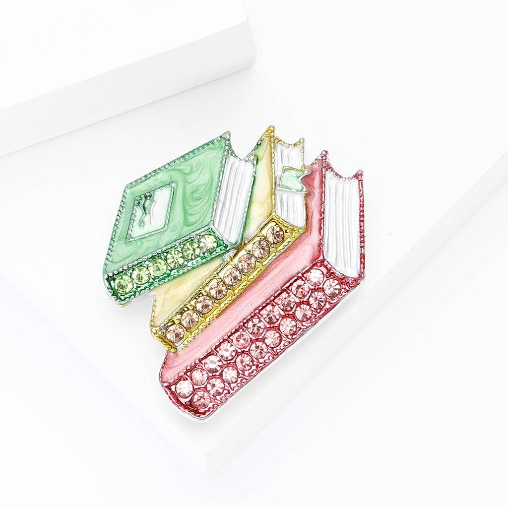 Эмаль Стразы Три Книги Моделирование Брошь Изысканная Креативная Мужская И Женская Одежда Корсаж Ювелирные Изделия Булавка