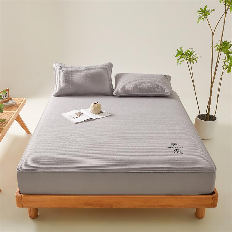 Хлопковый комплект из 4 предметов: покрывало, чехол для кровати, наволочка, стирающийся домашний текстиль