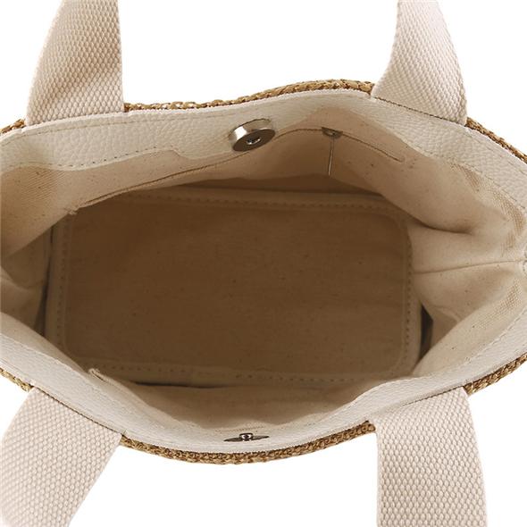 Casual Rattan Women's Handbag Summer Beach Straw Bag Woven Handbag Large Capacity Ladies Travel Bag