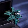 Corsage Ornament Flower Brooch Zinc Zinc Alloy Glossy Brooch Fashion Rhinestones Pin  Women