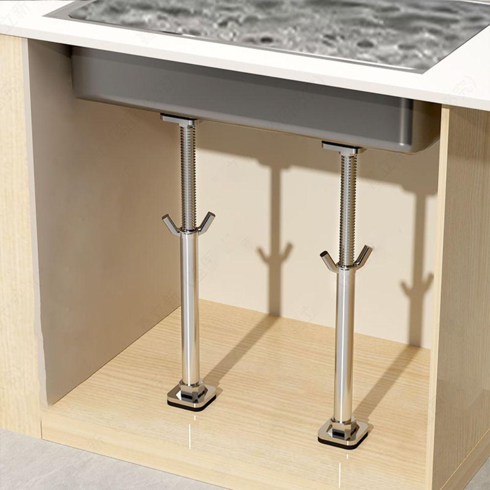 Telescopic Undermount Sink Support Adjustable Kitchen Sink Bracket Bottom Installation