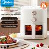 Midea MF-KZE6086 Аэрофритюрница большой вместимости без переворачивания с корзиной для жарки на пару