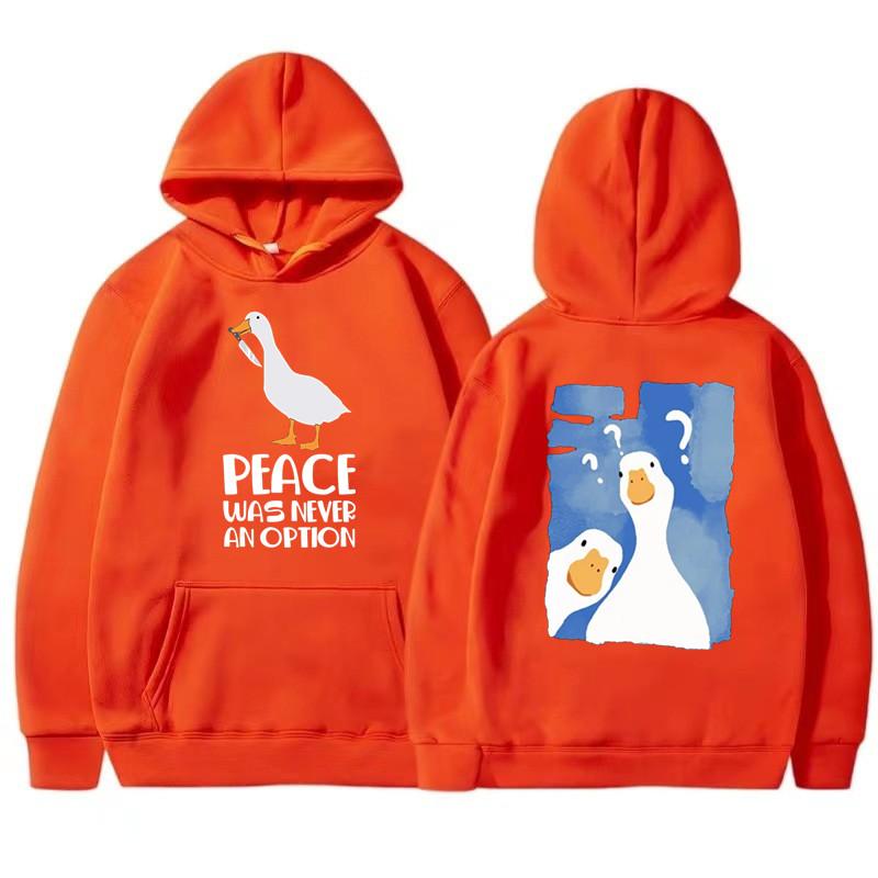 Мода Мужские и женские пары Милый принт с уткой Толстовка Повседневные толстовки Пуловеры Толстовки Мужские цветные толстовки