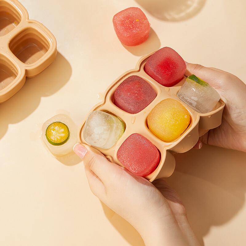 Силиконовый лоток для льда LocknLock с крышкой