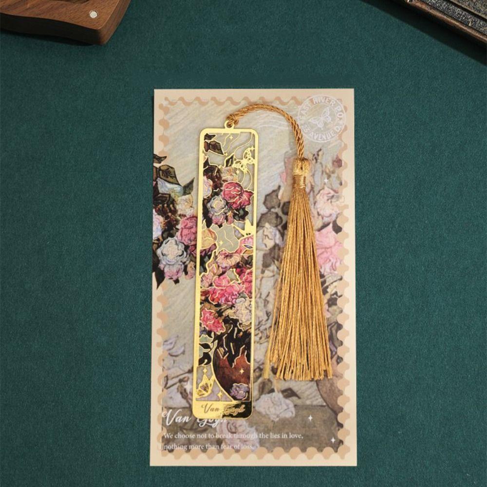 Подарок студенту Металлическая закладка с длинной кисточкой Разделитель страниц Креативная скрепка для книги для чтения