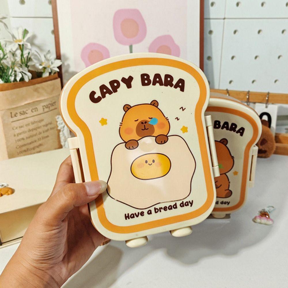 Capybara Meal Boxes Grid Crisper Cute Lunch Box for Outdoor Picnic School