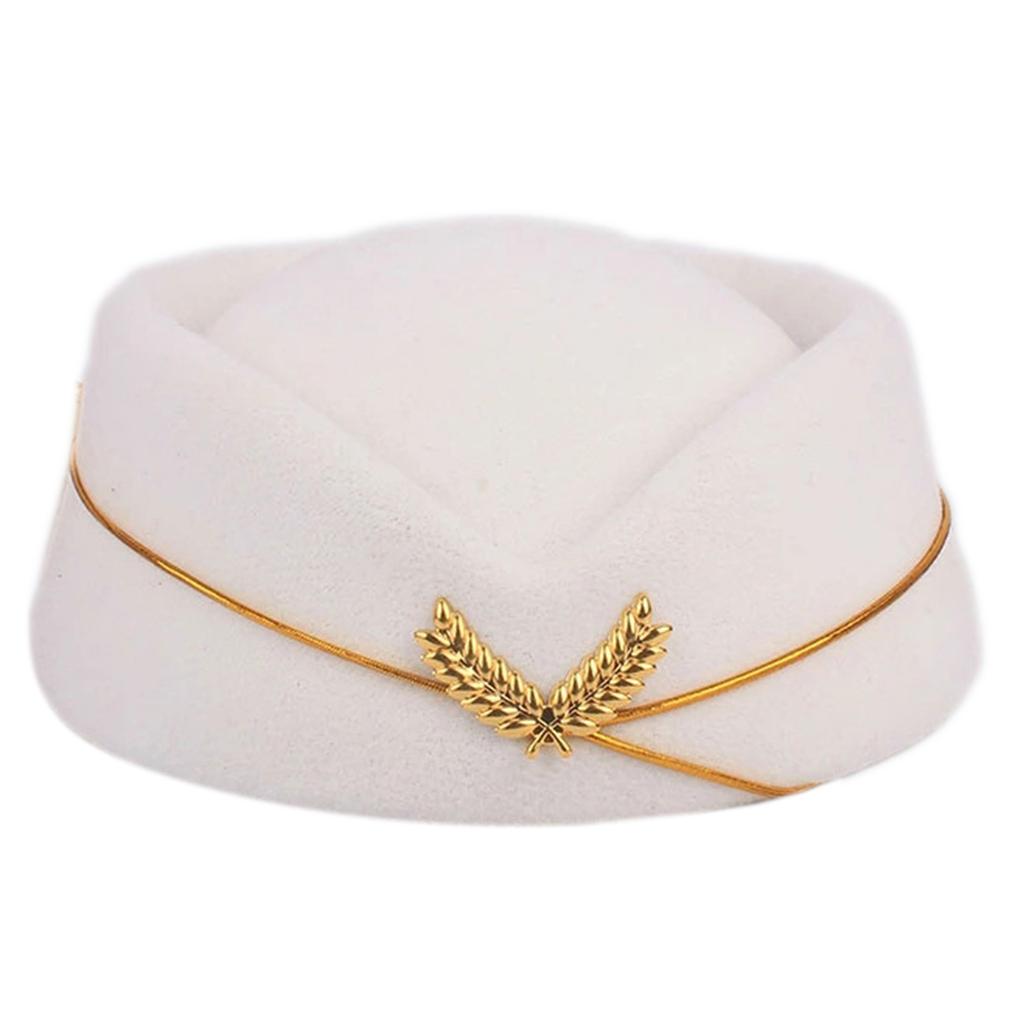 Stewardess Hat Air Hostesses Hat Beret Hat Party Favors Hats Formal Uniform Caps Accessory Women Party Cosplay