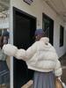 24 осень и зима новый 90 белый утиный пух модный маленький А-версия рукава летучая мышь маленький пуховик женский