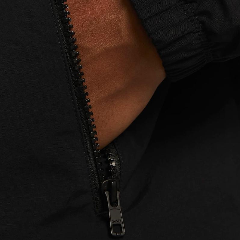 Nike Club Logo Embroidered Double Zipper Design Hooded Jacket Men jackets Black FB7397-010