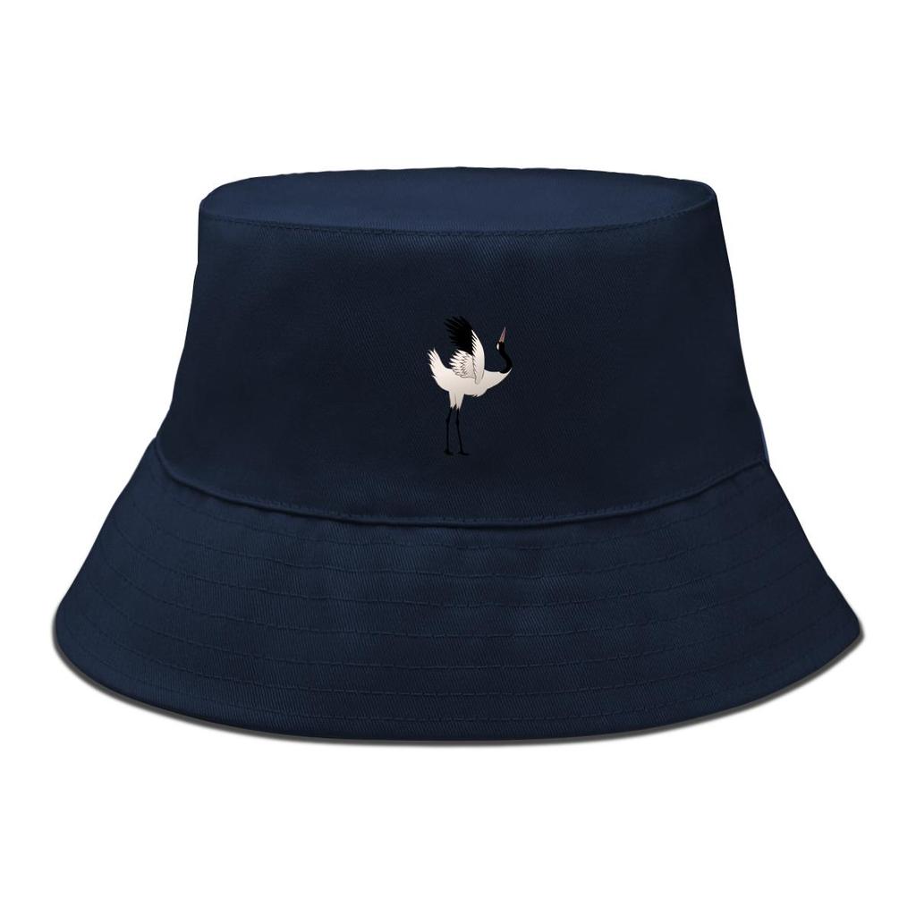 Realistic Crane Print Bucket Hat , Animal Sun Cap Spring Fashion Fit Basin Hat