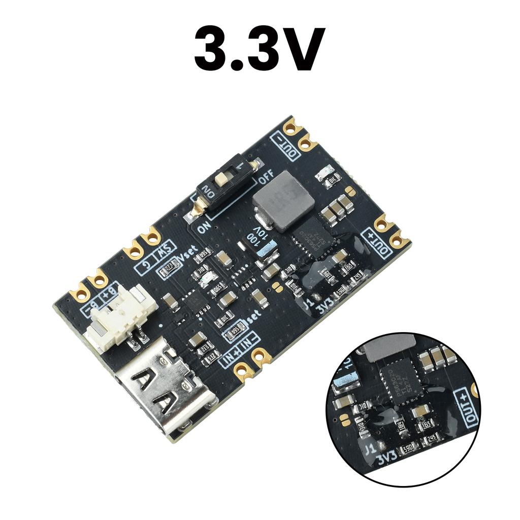 1PCS/5PCS Low Heat High Efficiency UPS Power Module 3.3/5V 1.5A/1A Type C for STM32 ESP32 Lithium Battery Charger