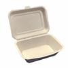 Disposable, Eco-friendly, and Stylish Lunch Box Containers, Unbleached Molded Food Packs, Size L (B001M), Pack of 50