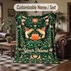 Hummingbirds Floral Harmony Theme Throw Blanket Custom Name Text Personalized Blanket Soft Cozy Blanket for Home Sofa Bed