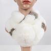 New Lady Winter Natural Rabbit Fur Scarf Hand Knitted Genuine Rabbit Fur Scarves Women Quality Warm Real Rabbit Fur Muffler