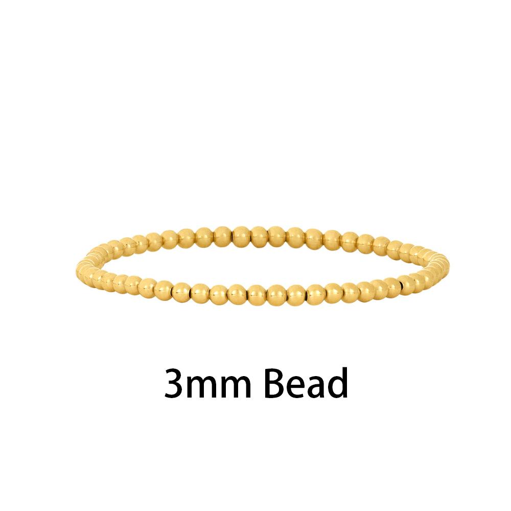 Fashion Freshwater Pearl Stackable Bracelet Women Non Tarnish 18k Gold Plated Stainless Steel Beads Beaded Stretch Bracelets