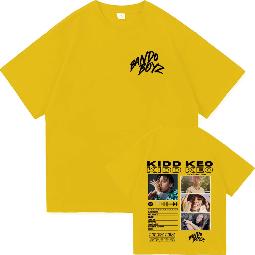 Футболки унисекс с принтом рэпера Kidd Keo Bando Boyz Tour, женская модная уличная футболка Y2K, повседневная хлопковая футболка высокого качества, оверсайз, уютная