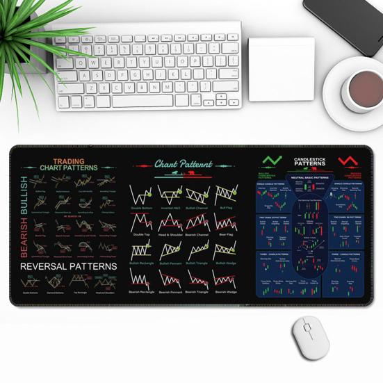 Коврик для игровой мыши Yousheng Large с прошитым краем, нескользящая основа, моющийся, простой в использовании, резиновый коврик для мыши и клавиатуры