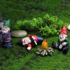 Fairy Garden Mini Gnomes Statue Resin Moss Micro Landscape Decoration Outdoor Fairy Miniature Dwarf Figurine Resin Ornaments