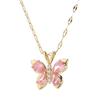 Колье-подвеска из нержавеющей стали Coquette Pink Butterfly для женщин