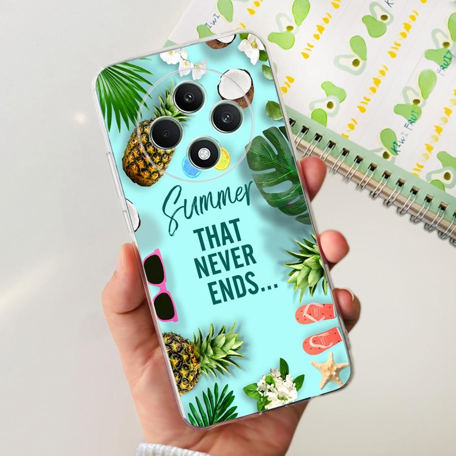 Чехол для Oppo Reno12 F CPH2637 Ударопрочный Чехол Милый Мультяшный Кот Мягкий Тонкий Прозрачный Чехлы для Телефона Для OPPO Reno 12F 4G CPH2687 Fundas