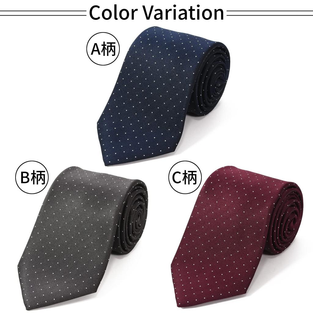 Brand Necktie Made In Japan Silk Jacquard Weave Pin Dot [Michiko London] 100% (C Pattern Wine)