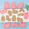 8pcs Set Cartoon Cookie Molds Animal Cookie Cutters DIY Cake Printing Stencils Biscuit Press Stamp Embosser Figure Baking Tools