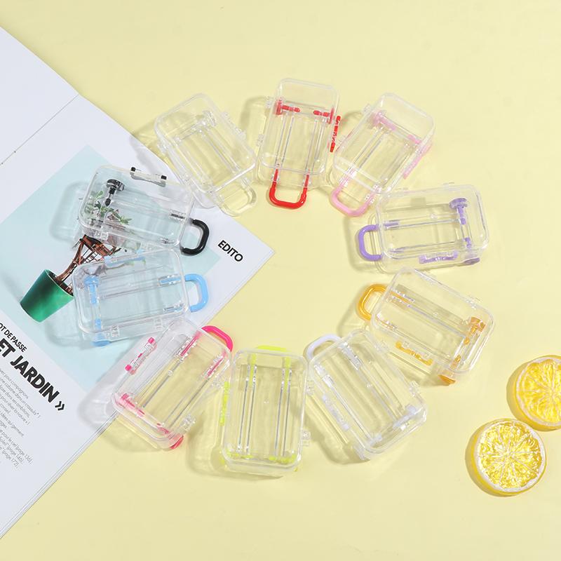 Mini Plastictravel Suitcase Luggage Box Doll Accessories Furniture Kids Toy