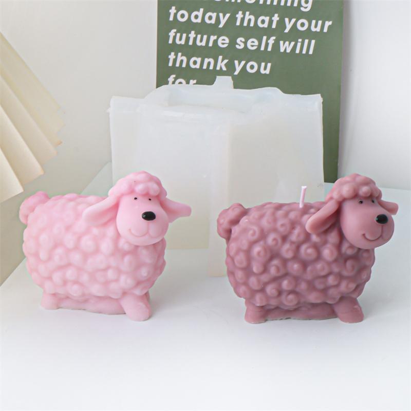 3D Милый Кот и Собака Силиконовая Форма для Свечей DIY Мультяшное Животное Овца Бобры Ароматическая Домашняя Свеча Шоколадный Декор для Торта